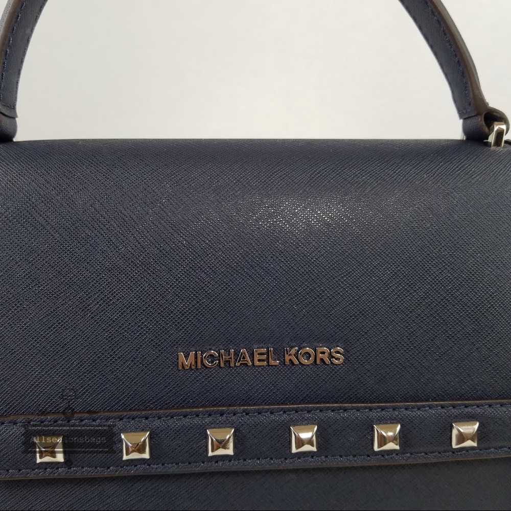 Michael Kors Mk Dillon Studded Satchel crossbody - Picture 3 of 8